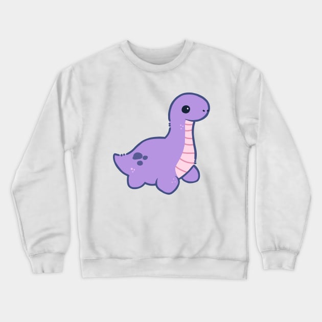 Plesiosaur (Purple) Crewneck Sweatshirt by LinnsWorld